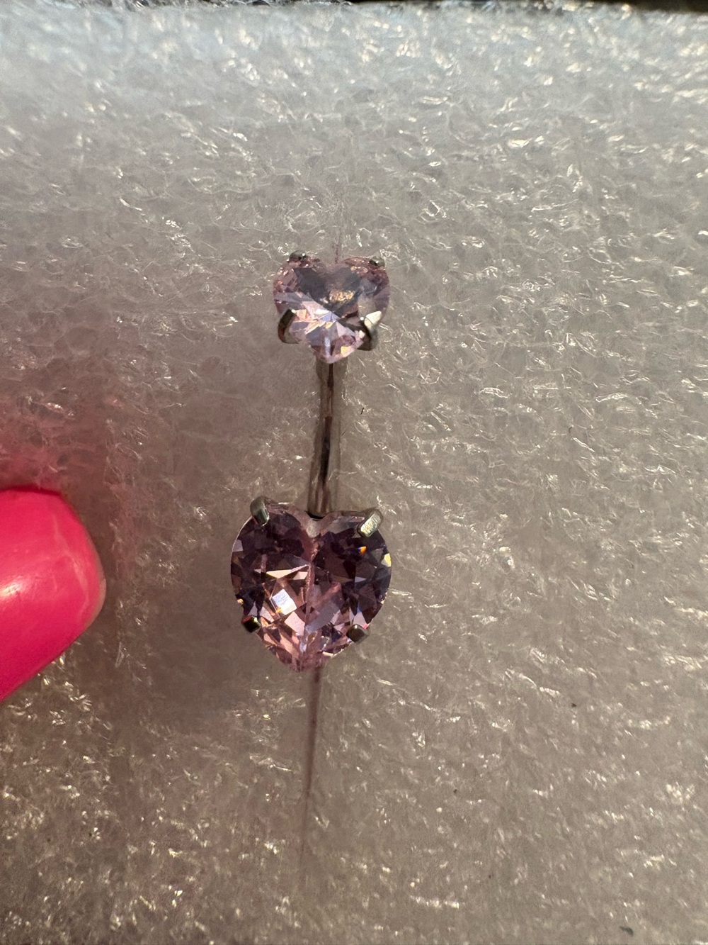 Belly Ring-Belly Button Rings, 14G Stainless Steel Heart  Navel Ring